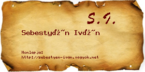 Sebestyén Iván névjegykártya